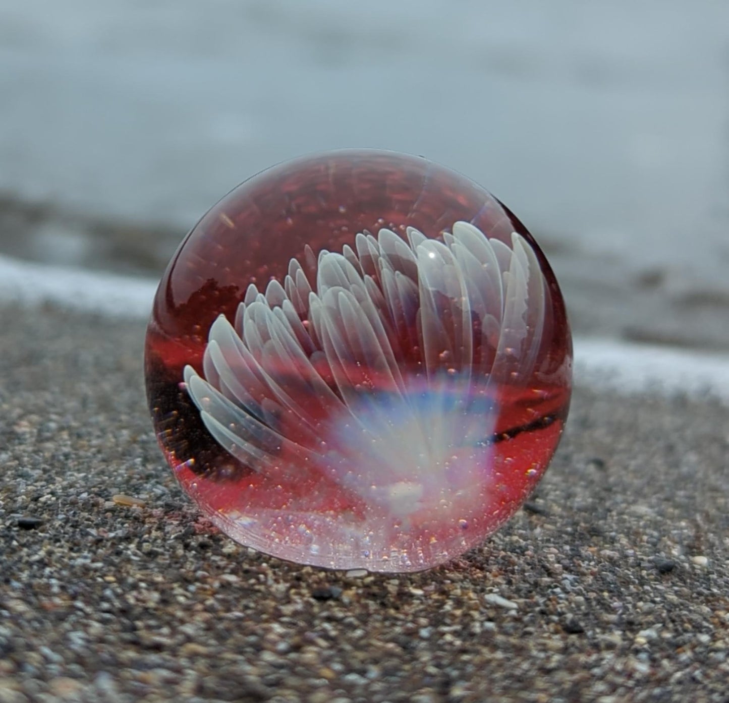 ガラス玉　【レッド】