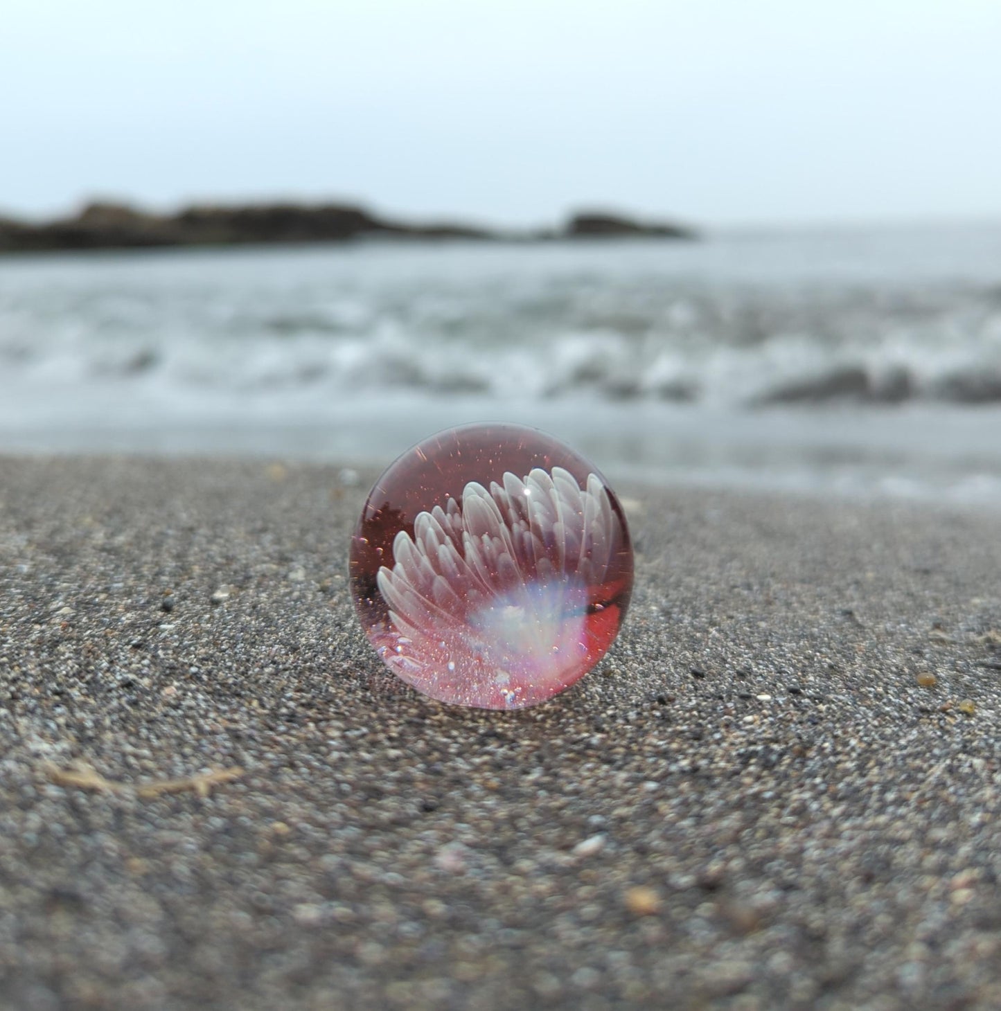 ガラス玉　【レッド】