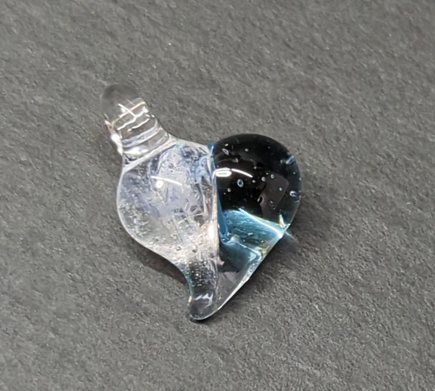 ハートピアスorイヤリング　【ライトブルー】 - INORIglass